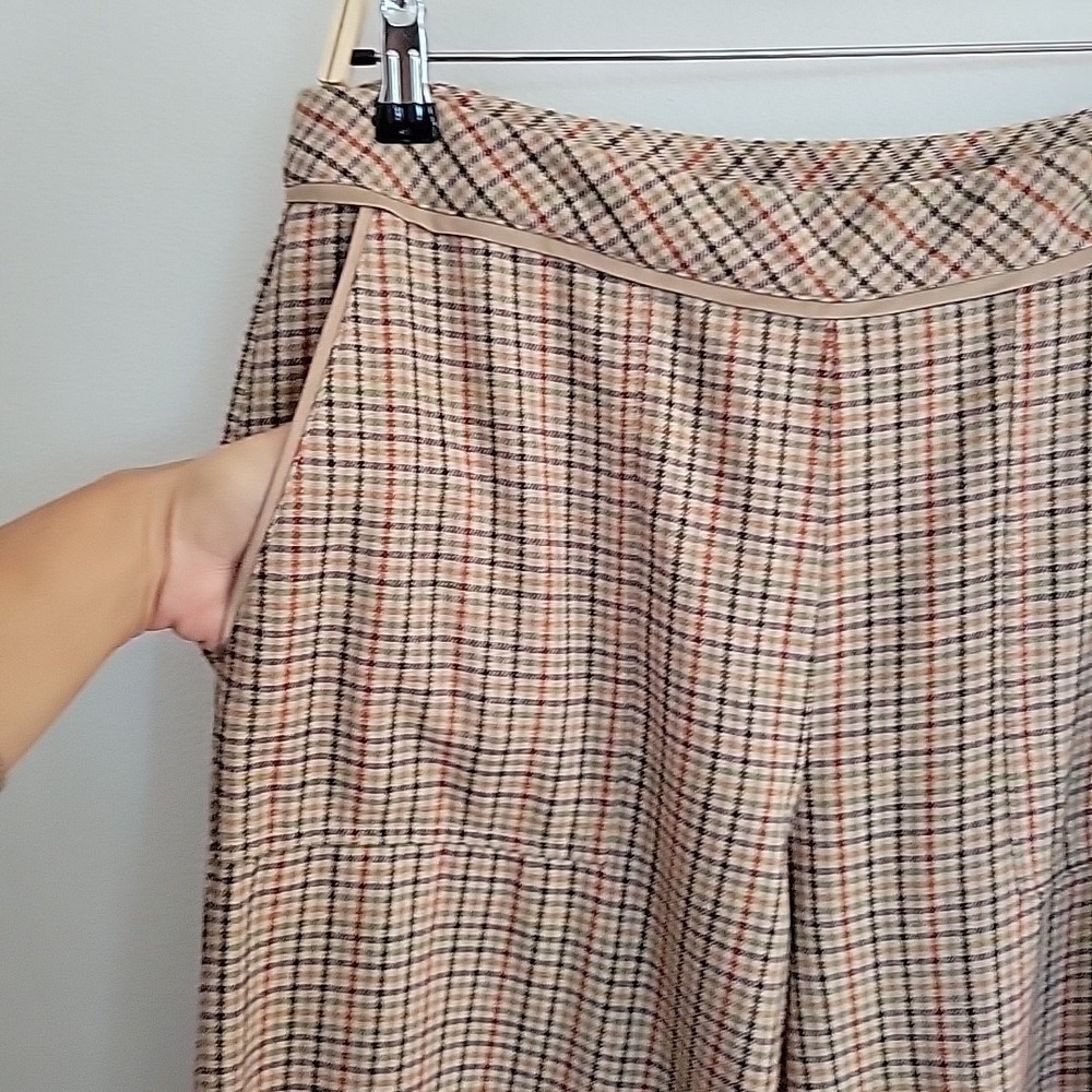 Sundance Brewster Plaid Wide Leg Trouser Pants High Rise Academia Classic Preppy - Picture 4 of 15